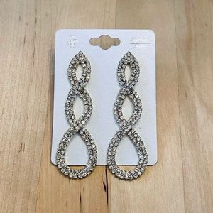 Sophia Collection Rhinestone Earrings - NEW